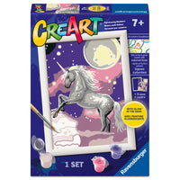 Ravensburger CreArt Unicorn Painting By Numbers-The coloured lines of the pattern make small mistakes invisible, facilitate colouring, and guarantee a more beautiful final result