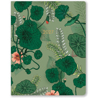 High Note 2027 Weekly/Monthly Planner - 9.75" x 7.75" - Greenery - English-Foil embellishments on front and back cover 
