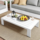 Modway - Tahoe Terrasse extérieure Aluminium revêtu en poudre Table basse - Blanc-Résistant aux intempéries