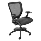 Nightingale - WXO Chaise de travail avec siège et dossier en maille à dossier moyen - Noir-Réglage pneumatique de la hauteur du siège