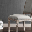Modway Court Upholstered Fabric Dining Side Chair - Light Grey - 2 Pack-Dense Foam Padding