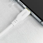 Amaze 4' USB-A to Lightning Cable - White-Tangle-Free Design: No knots, no hassle