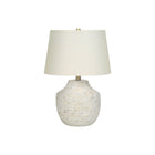 Monarch Specialties 20" H Table Lamp - Cream Concrete / Ivory / Cream Shade-Add some modern style to your living space with this 20"h table lamp in a classic urn shaped base with a ridged, cream concrete textured finish, topped with a contemporary ivory linen tapered drum shade, and finished with a gold finial on top