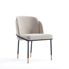 Manhattan Comfort - Chaise de salle à manger moderne Flor 22,83 po en tissu sergé tissé, coloris blé-Chaise de salle à manger moderne parfaite pour la salle à manger et le bureau à domicile