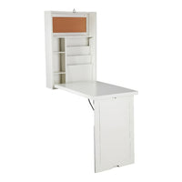 TygerClaw Wall Mount Convertible Desk Craft Writing Laptop Foldable Shelf Table-White (TYDS410014)-Perfect for small spaces, folds flat against the wall when not in use