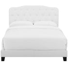 Modway - Amelia Imitation cuir Lit King, Blanc-Sommier requis (non inclus)
