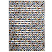 Modway Gemma Chevron Mosaic Area Rug - 4 ft W x 6 ft L - Multicolored-Chevron Mosaic Area Rug