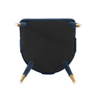 Manhattan Comfort - Chaise de salle à manger moderne Neda 53 cm en velours capitonné - Bleu minuit-Garantie limitée du fabricant de 30 jours