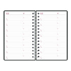Brownline - 2027 agenda quotidien DuraFlex avec couverture en poly texturé en deux pièces – 8 po x 5 po – noir-Chaque page comporte trois blocs pour les notes et les appels