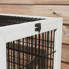 PawHut Wooden Rabbit Hutch with Ramp, Openable Roof and Pull-out Tray - Dark Grey-100% solid wood make this house natural and sturdy 