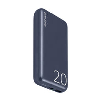 LOGiiX Piston Power 20000 mAh Banque d'alimentation en aluminium - Minuit Bleu-Batterie externe de 20 000 mAh compacte et élégante en aluminium avec alimentation USB