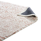 Modway Javiera Contemporary Moroccan Area Rug - 5 ft W x 8 ft L - Ivory/Cameo Rose-Stain Resistant / Easy To Clean
