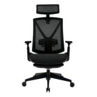 TygerClaw High Back Mesh Office Chair with Retractable Footrest-The tall mesh back cradles your entire spine to improve posture and reduce back strain