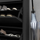 HOMCOM Modern Shoe Storage Organizer with Flip Doors - Black-Colours: Black