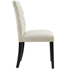 Modway - Duchess Bouton touffé Tissu Chaise à manger - Beige-Rembourrage en mousse dense