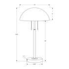 Monarch Specialties 20" H Contemporary Table Lamp - Silver Metal-Enjoy peace of mind with our 2 year limited warranty against any defects, ensuring your chic accent lamp remains a part of your contemporary decor for years to come