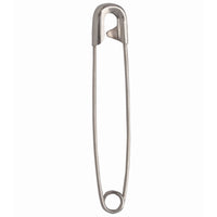 Safecross 5.1cm Safety Pins - Size 3 - 144 Pack-Nickel plated size 3 safety pins