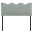 Modway Athena Striped Fabric Upholstered Full Size Headboard - Spa Blue Stripe-Assembly Required