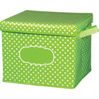 Teacher Created Resources Storage Box - Lime Polka Dots - 2 Pack-Write-on/wipe-off surface