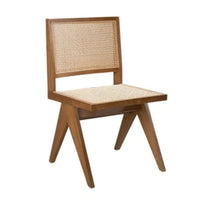 Plata Imports - Chaise William en rotin sans accoudoirs-Dossier avec détails en cannage