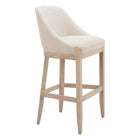Zuo Calmo Barstool - Beige-Solid ash wood leg