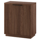 Hudson&Canal Mansfield 28"W Accent Cabinet - Satin Walnut-Top weight capacity is 45 lbs, middle shelf can support 25 lbs, while lower shelf hold 45 lbs