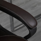 Vinsetto High Back Executive Massage Office Chair with 6-Point Vibration - Brown-Material: PU Leather, PP, Foam, Nylon