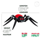 GEMMY Airblown Inflatable Halloween LightShow Projection Fire & Ice Black/Red Spider - 43" x 174"-For indoor and outdoor use