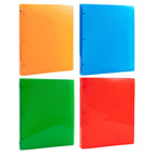 JAM Paper - Classeurs en plastique de 0 -5 pouce - assortiment de 3 anneaux (rouge - bleu - vert et orange) - paquet de 4-Taille : 0,5" de largeur | Peut contenir jusqu'à 100 feuilles de papier.