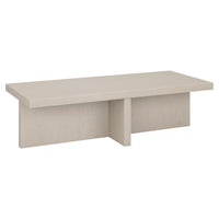 Hudson&Canal - Table basse rectangulaire Elna de 137 cm de largeur, , blanc aulne-Un design scandinave contemporain pour votre salon, votre bureau et plus encore