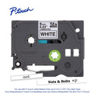 Brother Genuine TZe211 Laminated Tape for P-touch Label Makers - 6 mm wide x 8 m long - Black on White-Split-back, easy-peel backings provide quick label application
