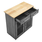 Modway Cuisine Kitchen Cart - Charcoal Natural-9