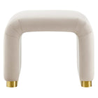 Modway - Koda Performance Velvet Tabouret en cascade - Brass Almond-Assemblée requise
