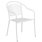 35.5'' Square White Indoor-Outdoor Steel Patio Table Set with 2 Round Back Chairs [CO-35SQ-03CHR2-WH-GG]-4