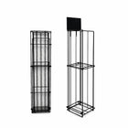 Futech Two-Tier Newspaper Rack - 9.5"W x 39"H - Black-Slim, freestanding design saves floor space, making it perfect for lobbies, offices, retail stores, and waiting areas.
