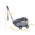 PawHut 4 Wheels Folding Lightweight Pet Stroller with Universal Handle Rod, Storage Bag and Washable Cushion - Grey-Open design ensures pet comfort and safety 