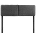 Modway - Lindee Tissu Boucle Tête de lit King, Slate-Pieds en bois