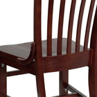 Flash Furniture – Chaise de restaurant HERCULES en bois, dossier à traverses verticales, fini acajou (XUDGW0006MAH)-Structure style tenon et mortaise avec renforts à vis en bois et métal