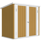 Outsunny - Remise de rangement en métal 5 pi x 3 pi - jaune-Espace de rangement spacieux pour outils de jardin, équipements d’entretien de pelouse ou fournitures de piscine  
