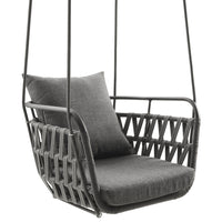 Modway Kaliah Outdoor Patio Aluminum Swing Chair - Charcoal Charcoal-Powder-coated Aluminum Frame