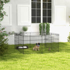 PawHut - Cage d'Exercice Pliable en Métal-Le parc d'exercice offre un espace clos pour vos chiens, lapins ou autres animaux de compagnie