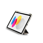 LOGiiX Origami+ Case for iPad 10.9" (A16/10th Gen) - Stone-Built-in Apple Pencil (Gen 1) slot for easy access & safe storage