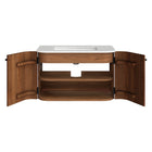 Modway - Zia Fixation murale de 30" Meuble de salle de bain avec lavabo en marbre - Noyer-8
