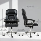 HOMCOM Big and Tall Desk Chair with Spring Cushion - 400 lbs Capacity-Rocking function helps relax and reduce fatigue during long office hours