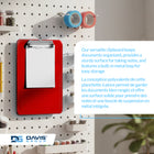 Davis Group Plastic Clipboards - Letter Size - 9" W x 12" H - Red - 6 Pack-Lever Clip