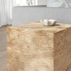 Modway Jordana Square Plinth Indoor/Outdoor Patio Concrete Side Table - Travertine-Arrives Fully Assembled