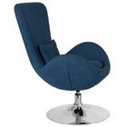 Chaise d’appoint salon-réception de série Œuf en tissu bleu (CH-162430-BL-FAB-GG)-Rembourrage en tissu bleu