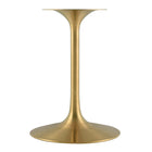 Modway Lippa 20" Round Faux Travertine Side Table - Gold Travertine-Assembly Required