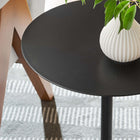 Modway - Aliza Manche Table d’appoint en marbre blanc - Blanc Noir-Pad sans marquage pour la protection des planchers