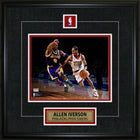 Allen Iverson Pin & Plate Sixers - Framed Print - 18" x 18"-Premium 8x10 framed